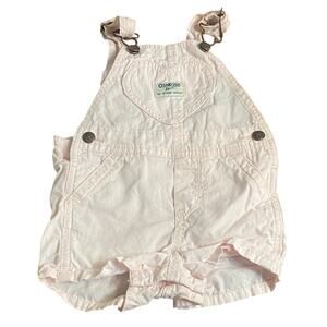 OshKosh B'gosh light pink heart baby overall shorts SIZE 12M
